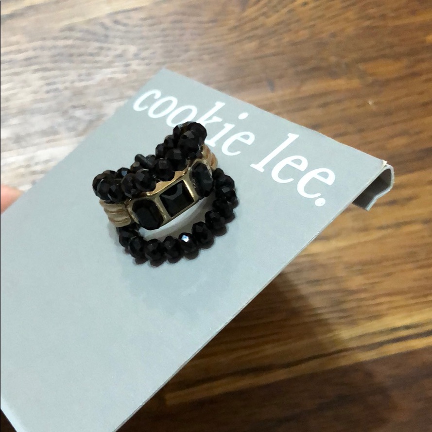 Cookie Lee Onyx Stackable Rings